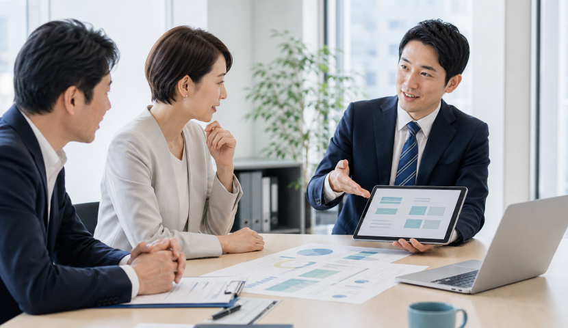 研修内容をご提案する様子