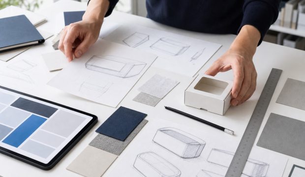 企画案と試作品を検討する商品開発・デザイン研修のイメージ